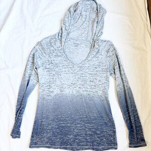 Calvin Klein Performance Hooded Womens M Gray Ombre Activewear Long Sleeve Top